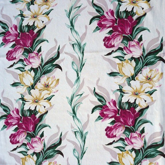 Vintage Barkcloth drapes / curtains; 34" x 73", 2 pieces - Picture 3 of 9